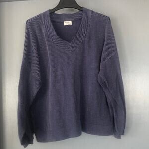 Game Day Gal by Texas True Threads sz XL long sleeve V neck textured pin stripe